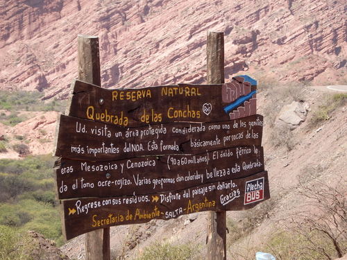 About Quebrada de las Conchas, Argentina.